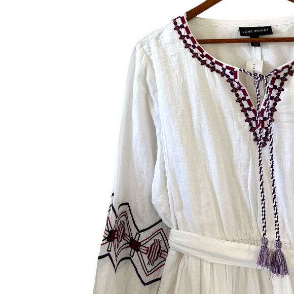 Lane Bryant NEW Embroidered Bohemian Midi Dress Size 20P - Picture 5 of 16
